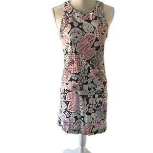 Linen Blend Hawaii Beach Resort Vacation Halter Floral Dress